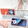 thumbnail image 4 of ELEHOLD Case for Motorola Razr 60 Ultra, 360° Ring Stand Shockproof Rigid Plastic Phone Case with Screen Protector,Orange, 4 of 10