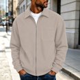 thumbnail image 6 of Rvwovn Men's Ribbed Trucker Jacket Full Zip Lapel Collar Corduroy Fall Outerwear for Daily Wear, 6 of 6