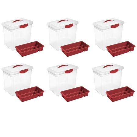 Sterilite Bow Box Infra Red Case of 6