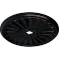 thumbnail image 3 of 31 1/2"OD x 3 5/8"ID x 1 1/2"P Kirke Ceiling Medallion (Fits Canopies up to 3 5/8"), Hand-Painted Jet Black, 3 of 6