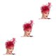 thumbnail image 4 of Qarigey Tocado de boda con flores para el pelo, mano de obra fina, exquisito adorno europeo, colgante de cabeza multiusos, púrpura-rojo Type1 NO1, 4 of 6