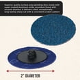 thumbnail image 3 of Dura-Gold 2" Premium 36 Grit Quick Change Surface Prep Grinding Disc Set, 25 Discs & Backing Pad - R-Type Roll Lock Abrasive Sandpaper Discs, Zirconia Coarse Cut - 1/4" Round & Hex Shanks, Sanding, 3 of 5