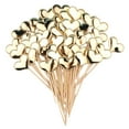 thumbnail image 2 of Cocktail Picks under $5! Ke1Clo Wooden Appetizer Skewers for Party Decorations, Christmas Fruit Toothpick Strings, Love Heart Design, 50 PCS, 4.72 Inches, Gold, 2 of 7