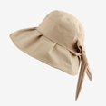 thumbnail image 4 of MESSUEN Sun Hat Hiking Hat Women Wide Brim Hats for Women Fisherman's Hat Casual Fashion Hat Foldable Cloth Hat Beach Hat Windproof Bucket Hats for Woman Sun Visor Hat for Women Khaki One Size, 4 of 4