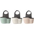 thumbnail image 1 of Cesta colgante escurridor, estante de almacenamiento para fregadero, estante de almacenamiento para esponja, soporte para jabón, utensilios de cocina, 3 uds., 1 of 5