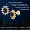 thumbnail image 2 of Gem Stone King 18K Yellow Gold Plated Silver Brown Smoky Quartz Earrings for Women | 2.22 Cttw | Gemstone Birthstone | Oval 7X5MM, 2 of 6