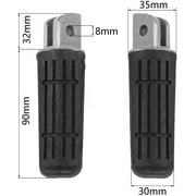 Pair of Motorcycle Foot Pegs Footrest Fit for Yamaha FJR 1300 FZ6 FZ400 FZ1 XJ6
