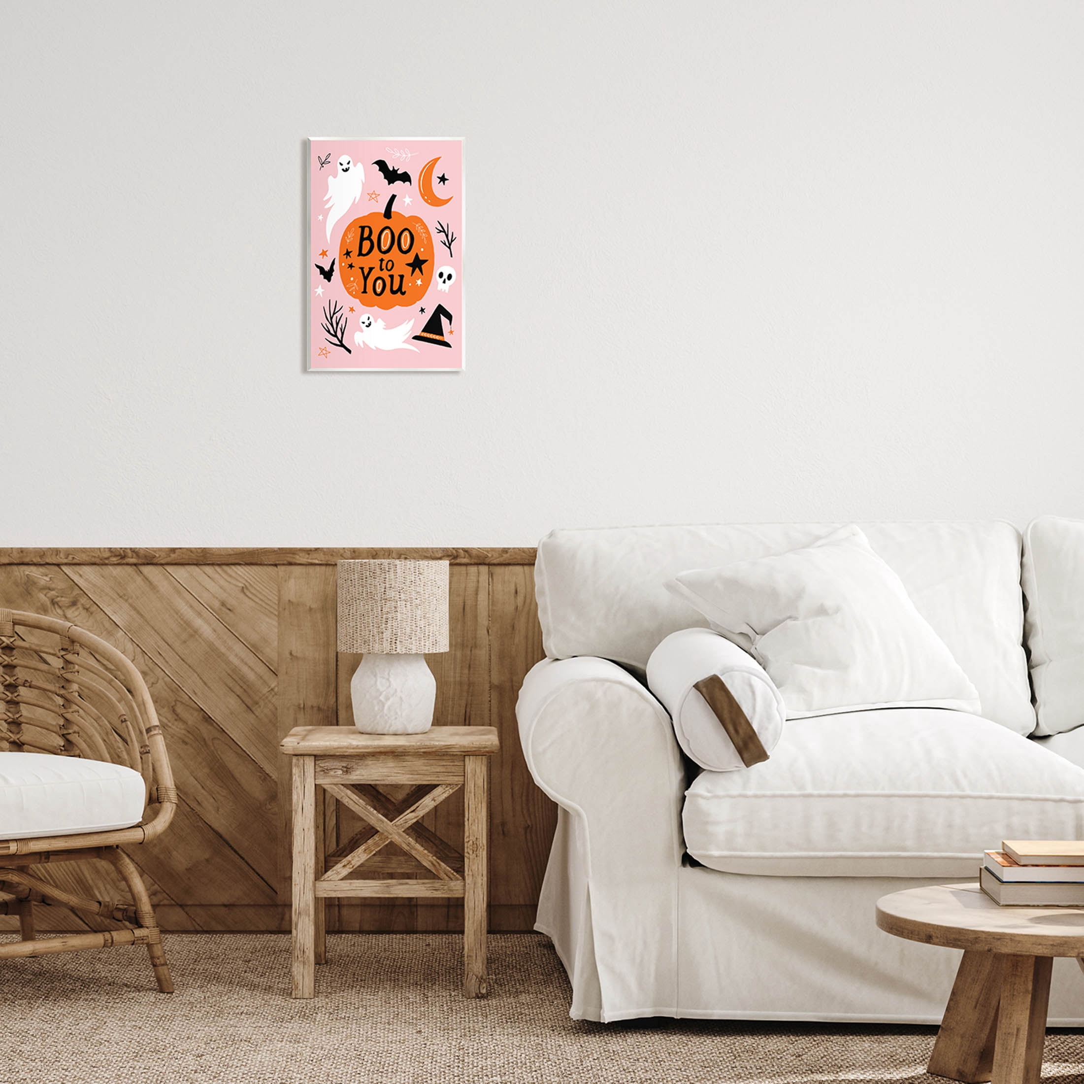 Stupell Industries Boo to You Halloween Elements Graphic Art Unframed Art Print Wall Art, Design by Nina Seven