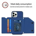 thumbnail image 4 of Dteck for Apple iPhone 14 Pro Wallet Case with Card Holder, PU Leather Kickstand Card Slots Case, Double Magnetic Clasp and Durable Shockproof Cover, Blue, 4 of 6