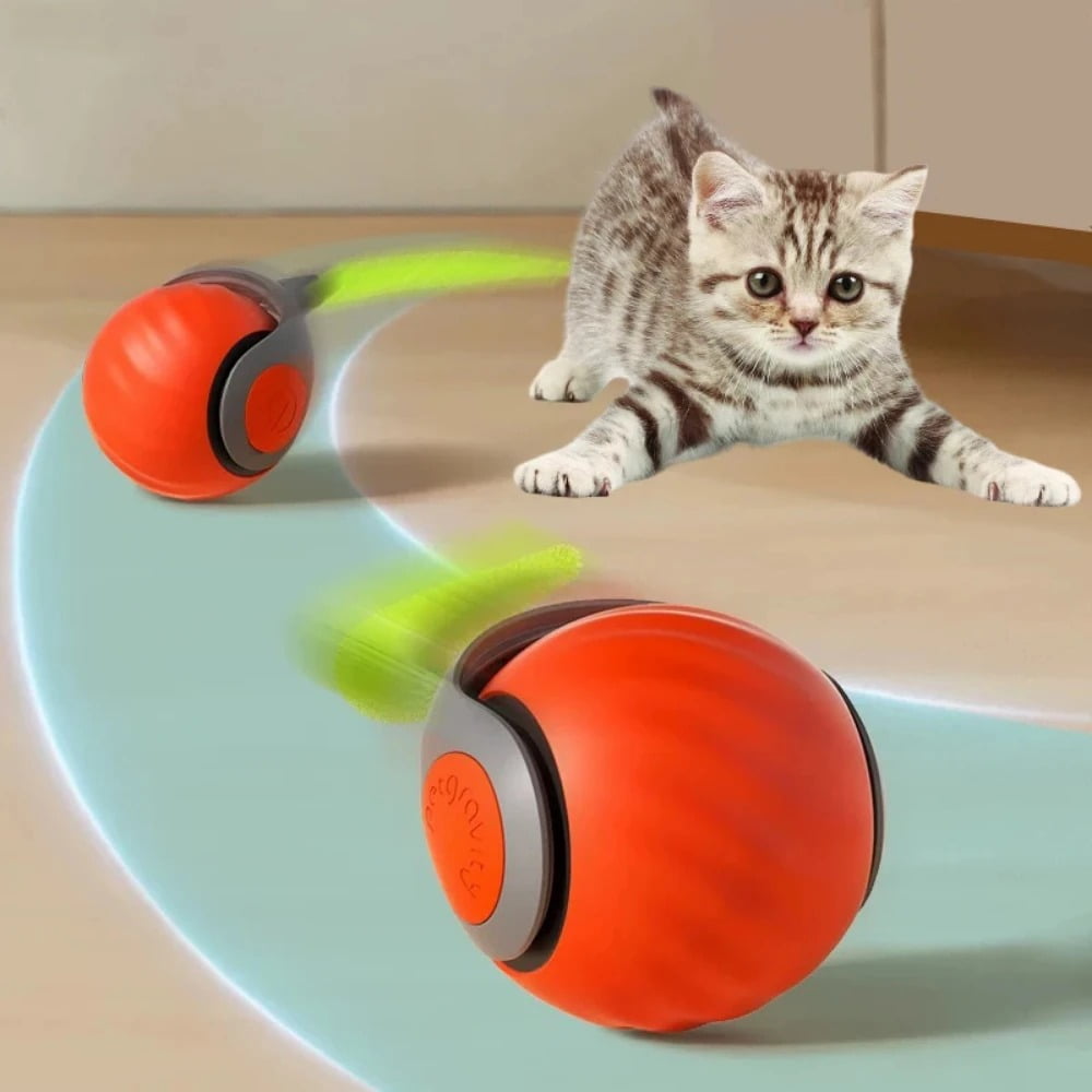 Interactive Cat Toy Ball - Small Tail Rolling Ball for Fun & Exercise - Ideal Cat Accessories & Supplies