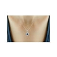thumbnail image 6 of JewelersClub 1/3 Carat T.W. Blue And White Diamond Sterling Silver 3 Piece Flower Jewelry Set, 6 of 7