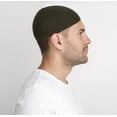 thumbnail image 3 of Eid Islamic Knitted Kufi Topi Prayer Hat Crochet Cap Taqiyah Takke Skull Beanie for Muslims, Prayers and Islamic Eids, 3 Set of Seaweed Green, 3 of 11