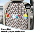 thumbnail image 5 of Naloa Chickens Peck Grain 2Pcs Anti-Kick Back Seat Cover Kick Mat, Car Seat Protector with 3 Storage Pockets, 5 of 8