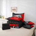 thumbnail image 6 of Feelyou Cartoon Gamepad Player Twin Bedding Sets 7-Piece for Kid, Chic Cycle Abstract Bedding Comforter Set, Play Game Theme Reversible Sheet Sets, Breathable Home Decor, 6 of 8