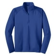 thumbnail image 5 of Mens Sport Wick Stretch 1/2 Zip Polyester/Spandex Pullover True Royal M, 5 of 7