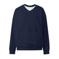thumbnail image 4 of SUXIAN Oversized Hoodie Girls Long Sleeve with Pocket Drop Shoulder for Teen Cute Loose Fit Comfortable Dark Blue 7-8 Years, 4 of 5