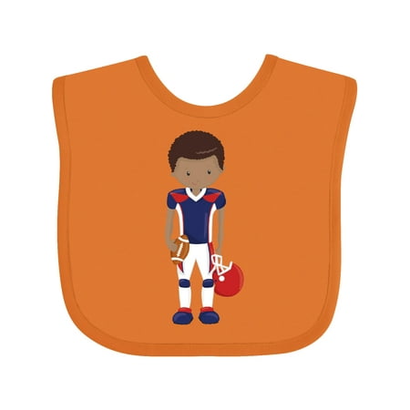 

Inktastic African American Boy Team Sport Rugby Player Gift Baby Boy Bib