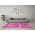 thumbnail image 3 of Ahgly Company Indoor Round Abstract Pink Modern Area Rugs, 8' Round, 3 of 4