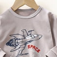thumbnail image 5 of TOWED22 Toddler Baby Boy Fall Winter Clothes Long Sleeve Color Block T-Shirt with Elastic Waist Long Set Fall Winter Outfit Size:6-12 M,Color:Black, 5 of 6