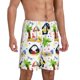 thumbnail image 2 of Balery Penguins On The Beach Pantalones cortos de pijama de punto de algodón para hombre con cinturilla y bolsillos-Medium, 2 of 6
