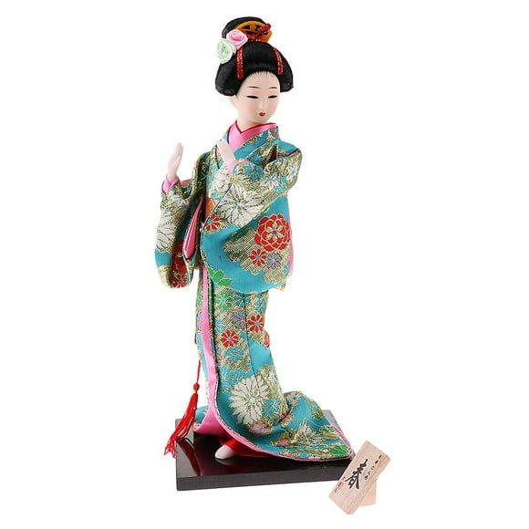 Muñeco Kimono Japonés de Geisha con Adornos Arte Coleccionables Artesanales CUTICAT