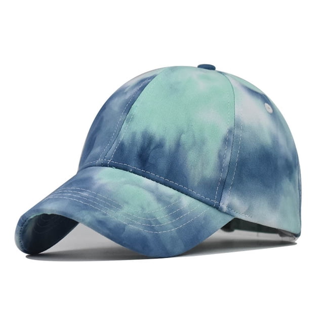 Casquette de Baseball Colorée Imprimée Teinture sur Nœuds Décontractée pour Femmes