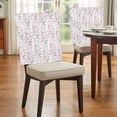 thumbnail image 3 of Pink and Grey Leaf Dining Chair Back Cover Only, Abstract Farmhouses Plants Floral Branches Set of 6 Chair Back Covers, Removable Washable for Dining Room, Banquet & Holiday Decoration, 3 of 9
