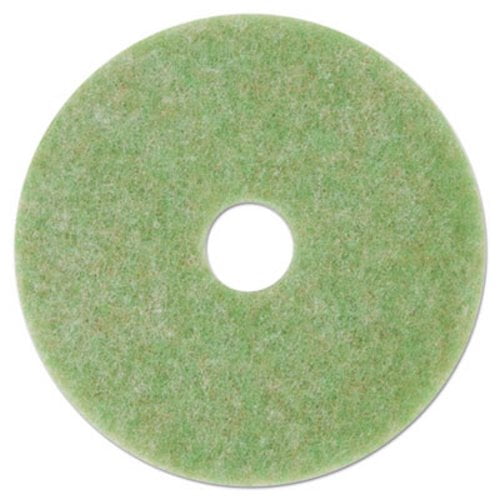 3m Low-Speed TopLine Autoscrubber Floor Pads 5000, 15" Diameter, Green/Orange, 5/CT (MMM18047)