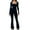 Navy, variant on Sevevn Jumpsuit for Women Spring And Fall Tight Waistband Sleeveless Neck Long Jumpsuit Summmer Clearance