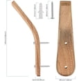 thumbnail image 3 of Fameei Coat Rack，Wooden Coat Rack Hat Hanger RackRail for Bathroom, Bedroom, Kitchen， 2 Pack, 3 of 8