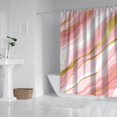 thumbnail image 4 of Pink and Gold Marble Texture Shower Curtain 72x72in ,Bathroom Decorative Shower Curtains Set with 12 Hooks,Modern Waterproof Washable Shower Curtain, 4 of 5