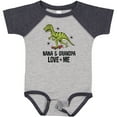 thumbnail image 3 of Inktastic Nana and Grandpa Love Me Dinosaur Grandson Boys Baby Bodysuit, 3 of 5
