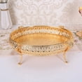 thumbnail image 4 of Home Food Tray Creative Vintage Fruit Plate Table Snack Iron Storage Box Oval Tray Gold Fruit Basket Desk Decor, 4 of 6
