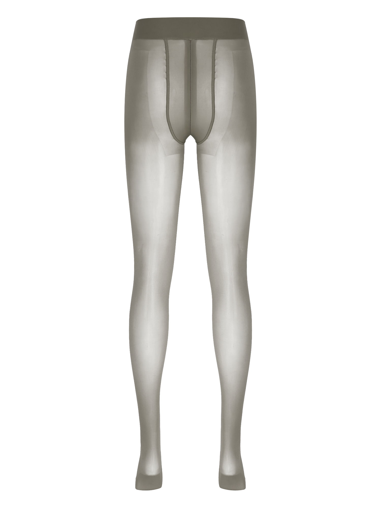 YiZYiF Women's Nylon See-Through Sheer Knee Length Capri Leggings