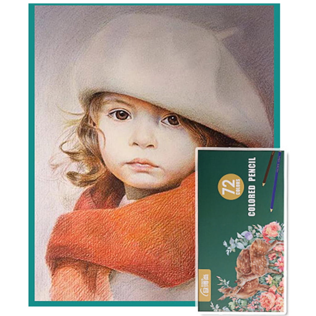 48/72/120/150/200 Colors Oily Colored Pencils Lead Paint Brush Pencil Kit for Adult Coloring Books Doodling Sketching