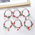 thumbnail image 4 of Pulsera de campana de alce navideño europeo y americano con dibujos animados que gotean aceite ajustable pulsera de caramelos de Papá Noel cadena femenina, 4 of 6