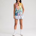 thumbnail image 6 of Sleeveless Quarter-Zip Golf Polo Top for Women - Printed Athletic Tank with Stand Collar, Breathable Sporty Tunic for Women's Tennis & Active Wear Multicolor XL, 6 of 8
