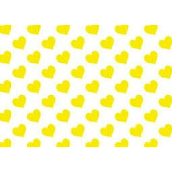 Yellow Hearts Edible Cake & Cupcake Image Decoration Frosting Sheet