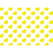 Yellow Hearts Edible Cake & Cupcake Image Decoration Frosting Sheet