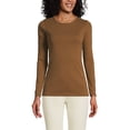 thumbnail image 3 of Lands' End Women's Cotton Rib Long Sleeve Crewneck T-Shirt, 3 of 3