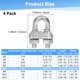 thumbnail image 3 of Uxcell 4-Pack Abrazaderas de Cable, Clip de Cable de Acero Inoxidable M6, Perno en U, Sujetador de Abrazaderas de Cable, 3 of 6