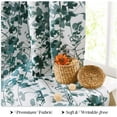 thumbnail image 4 of Half Window Curtains for Kitchen - Country Curtains Watercolor Painting Thermal Insulated Room Darkening Draperies for Bedroom Dining Bathroom, 2 Panels, W 52 x L 36, Green, 4 of 6