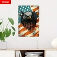 thumbnail image 3 of 1pc Patriotic Eagle Metal Plaque Wall Art - 8x12 Inch Vintage Gothic American Flag Design With Eagle Head & Blood Splatter Art, Rustic Iron Tin Sign For Independence Day, Americana Home Decor, 3 of 6