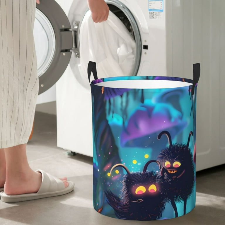 KLL Cute Fuzzy Fantasy Creatures Waterproof Foldable Laundry 