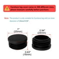 thumbnail image 2 of Plastic Round Tube Insert Glide End Cap 25mm 1" OD 32pcs Protect Metal Desk Leg, 2 of 7