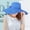 Blue, variant on Korea Style Women Summer Hat Solid Plain Big Bow Wide Brim Sun Hat Ladies Floppy Beach Cap Hat Packable Female Straw Hat