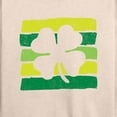 thumbnail image 3 of Instant Message - Negative Space Shamrock - Women's Lightweight French Terry Long Sleeve Shirt, 3 of 6