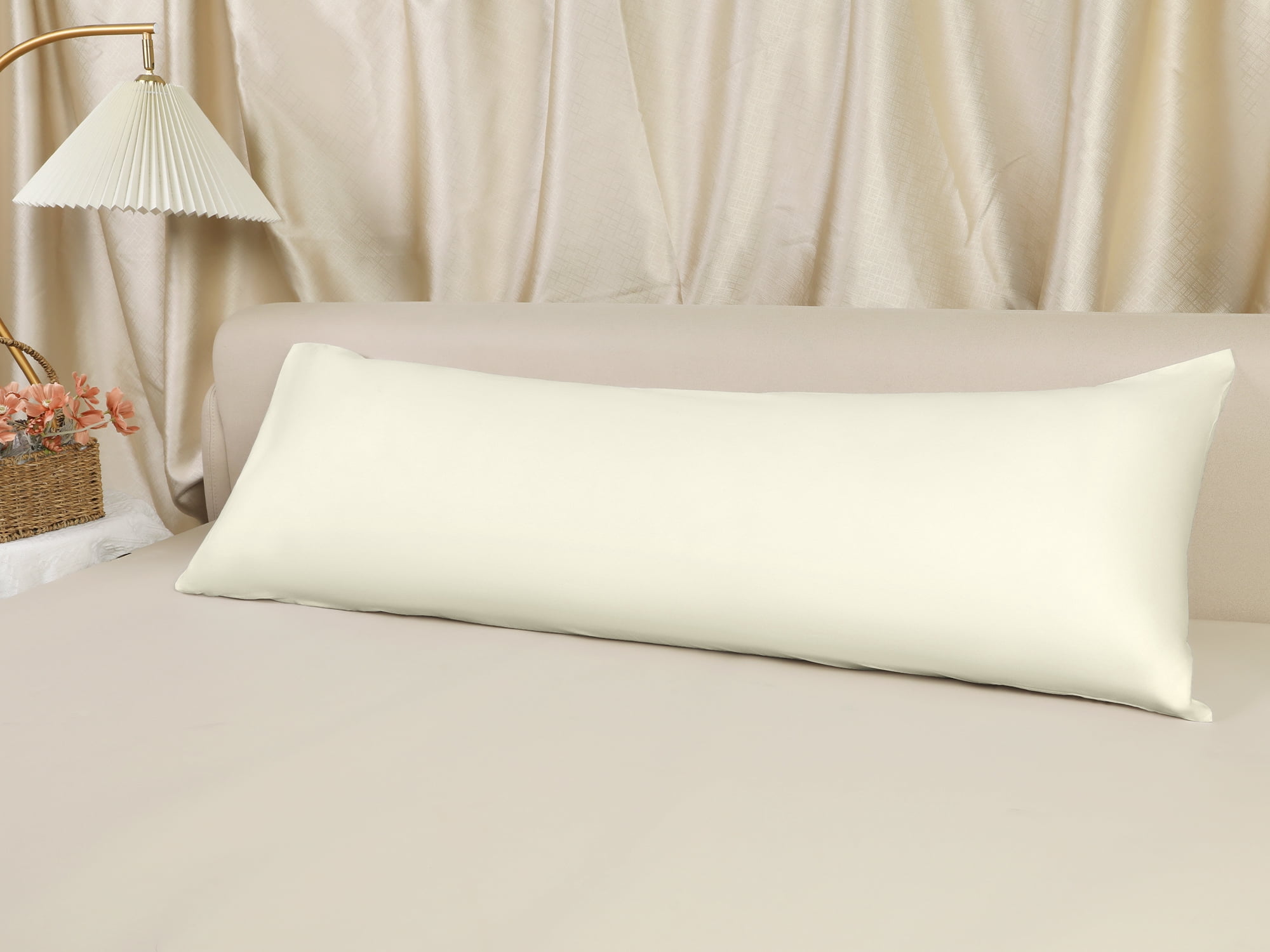 Unique Bargains 1 Pcs Pillow Cases Cooling Pillowcases with Envelope Closure Beige
