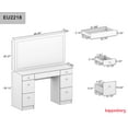 thumbnail image 3 of Kappesberg Aspen 7-Drawer Vanity Table - Design and Functionality for Your Bedroom, for Adults and Teens., 3 of 6