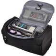 thumbnail image 2 of Vercord Mens Toiletry Bag Wash Travel Small Shaving Dop Kit Shower Bathroom Ditty Hygiene Bag Black, 2 of 7